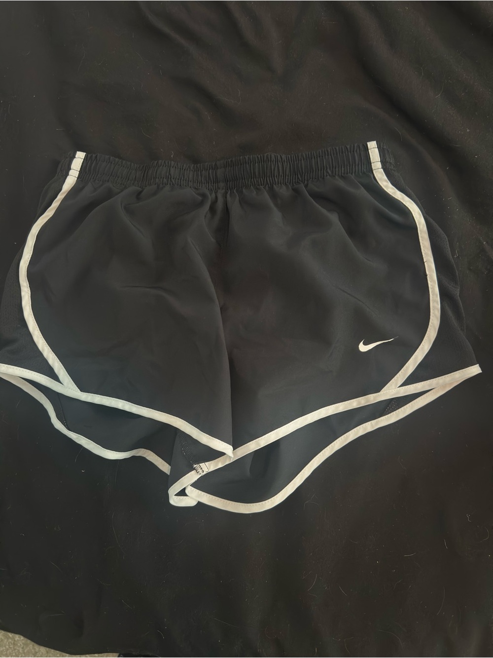 Nike Women's Black Running Shorts with White Trim